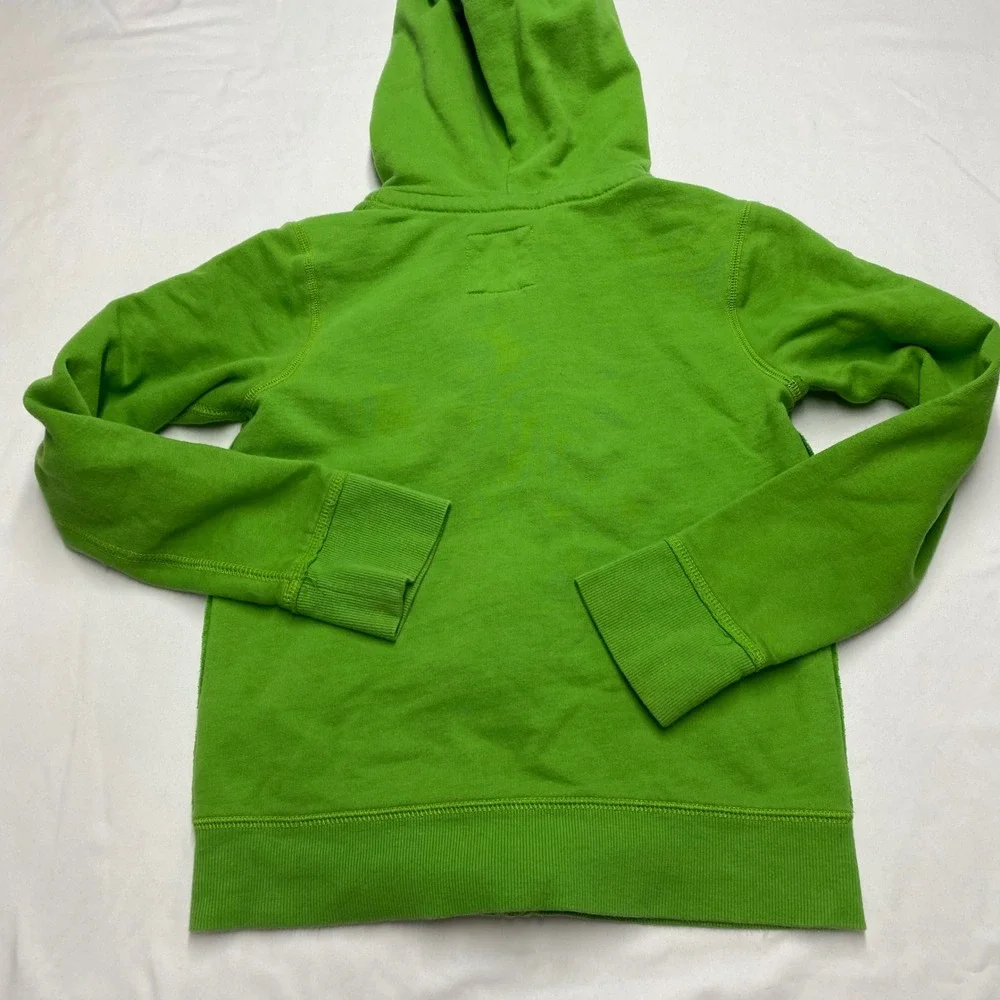 GapKids Lime Green Arch Logo Full Zip Hoodie Sweatshirt Kids Large 10 Y2K